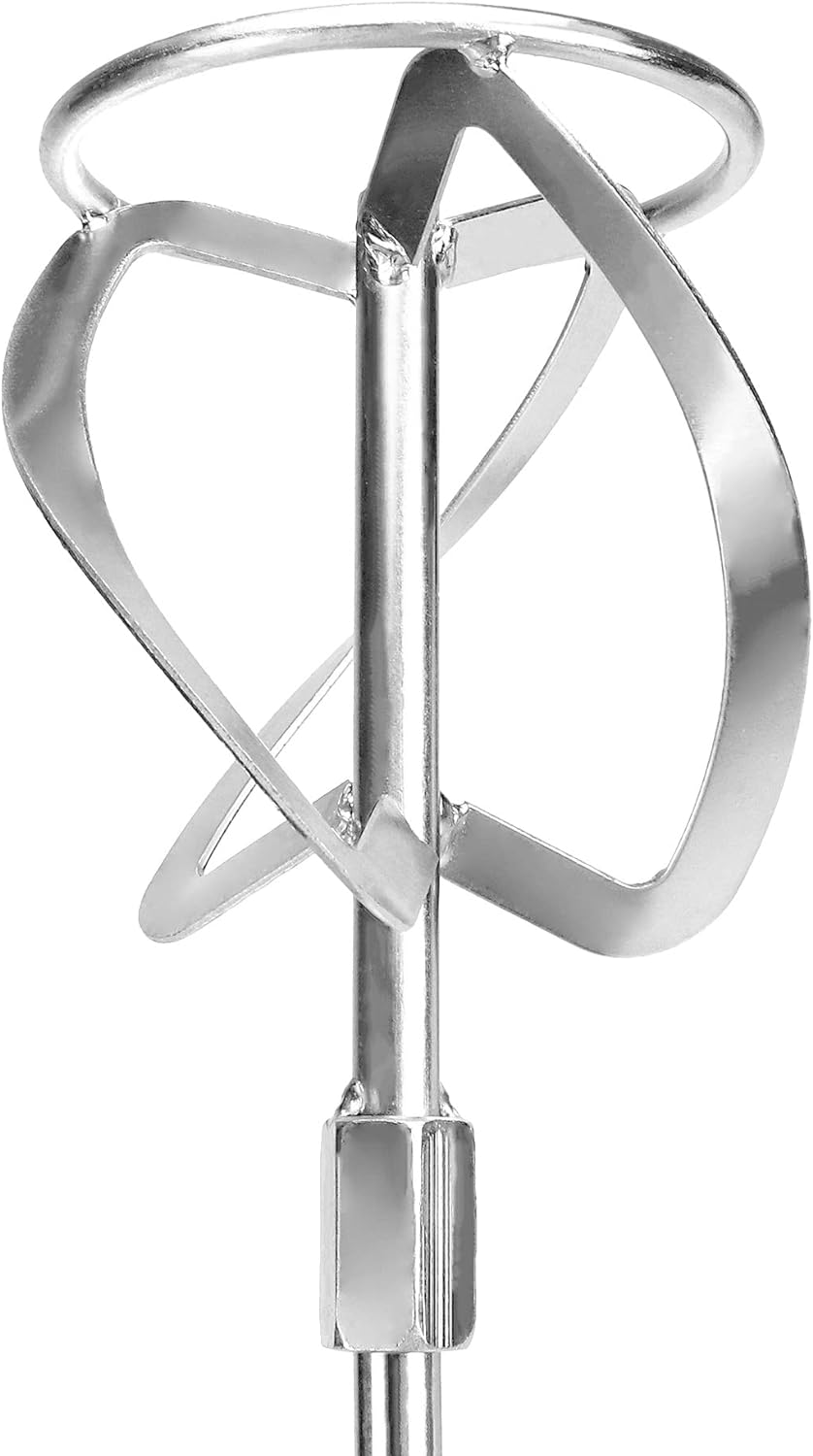 QWORK Mörtelrührer Rührwerk - 220V 2100W 1200r/min 6 Gang - M14 Gewinde - für Farbe, Putz & Estrich