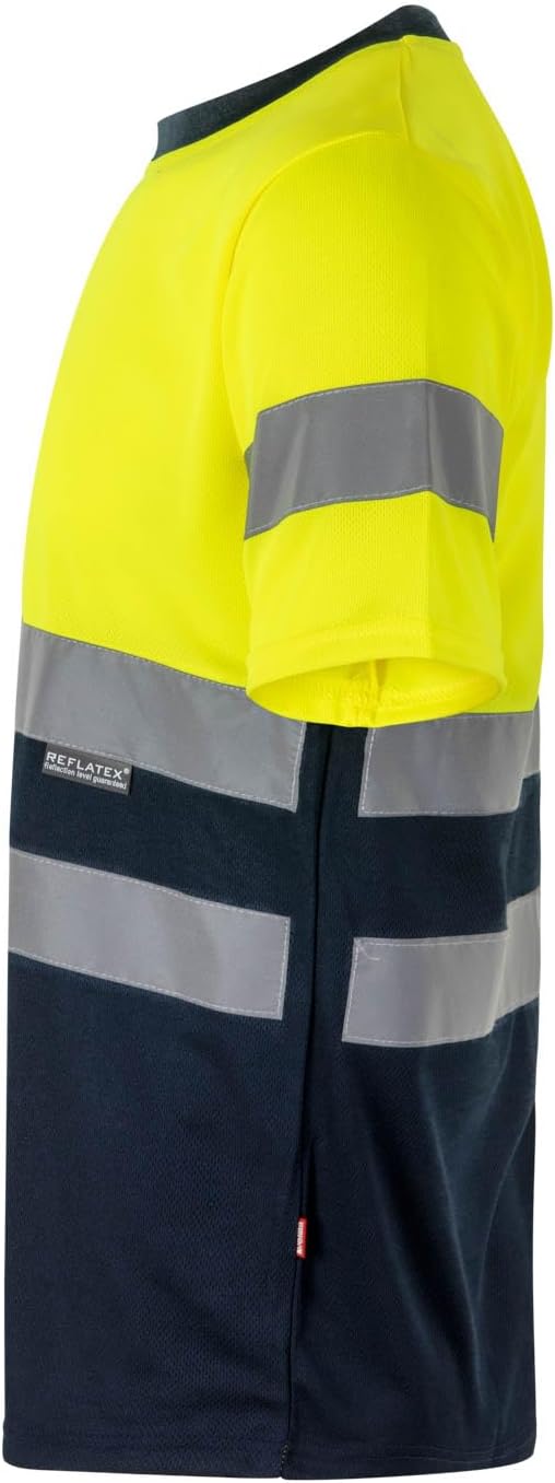 VELILLA 305506 Technisches T-Shirt, zweifarbig, hohe Sichtbarkeit L Gelb, L Gelb
