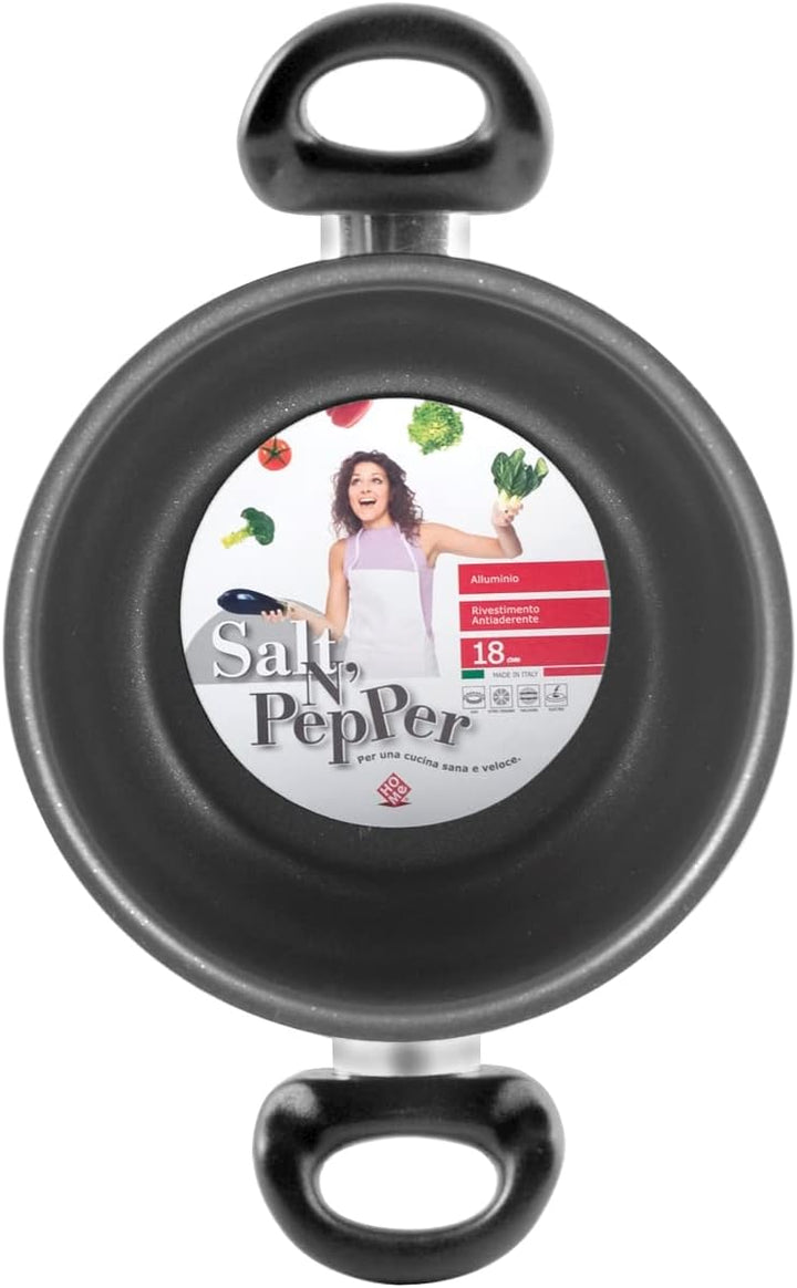Home Salt Peper Bräter 2 Griffe Antihaft-Salzpfeffer cm 20 Kochtopf, Material, Multicolor, 20 cm 34x