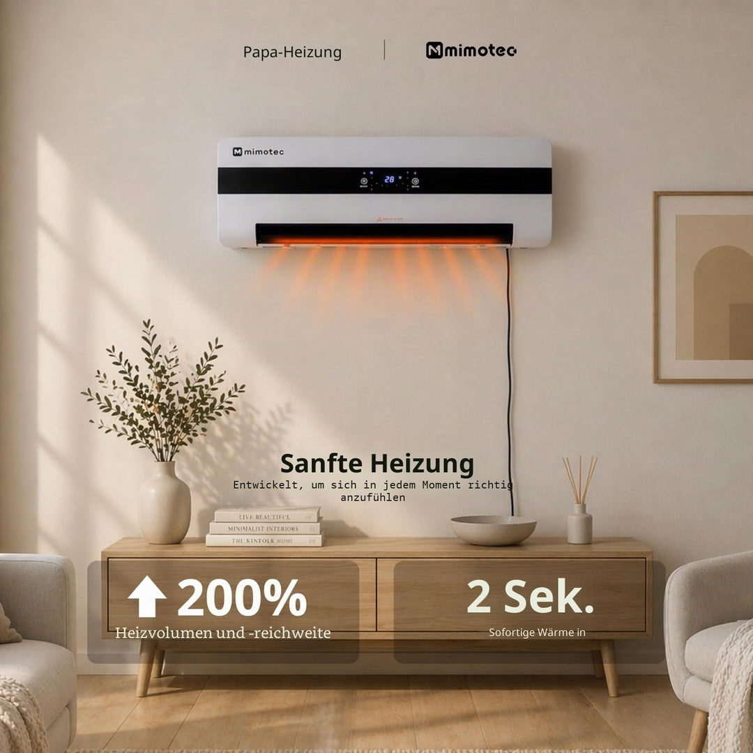 Keramik-Wand-Heizlüfter Dad 3000W, leise, dad