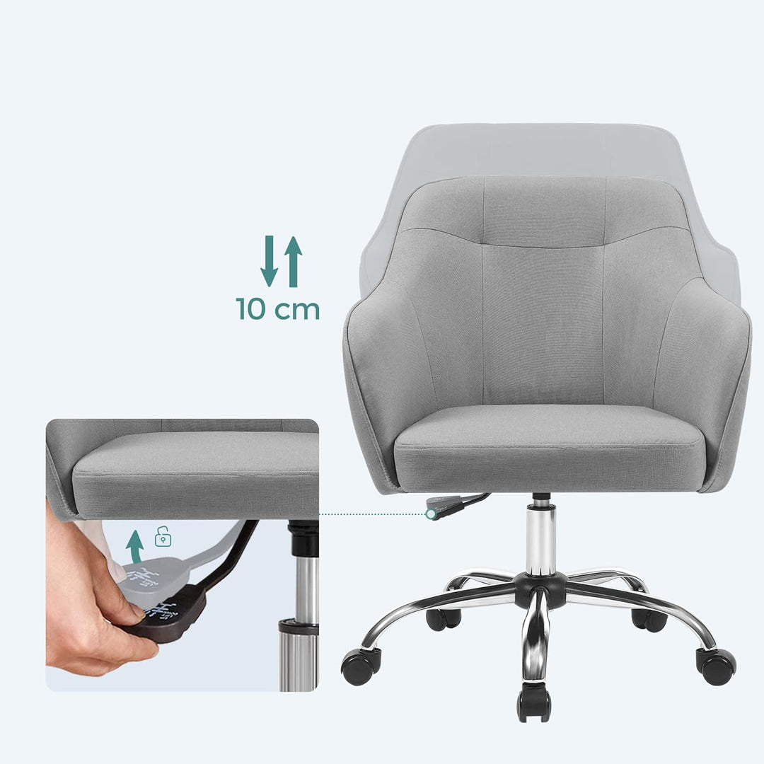 SONGMICS Homeoffice Stuhl, 2er Set, Drehstuhl, Schreibtischstuhl, höhenverstellbar, bis 110 kg belas