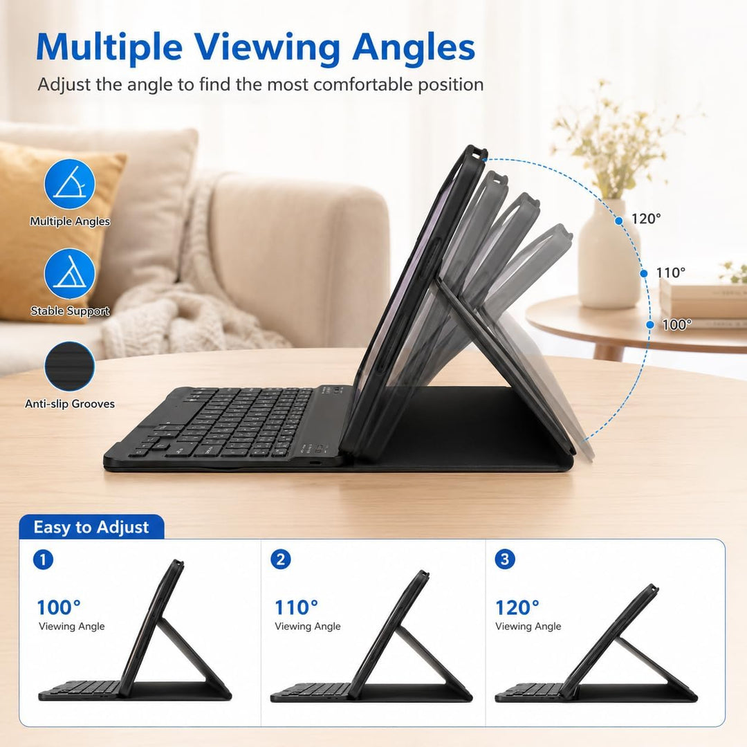HLTOOP Tastatur Hülle für Lenovo Tab P11 (TB-J606) / P11 Plus 11 Zoll 2021 (TB-J616F/TB-J607), QWERT