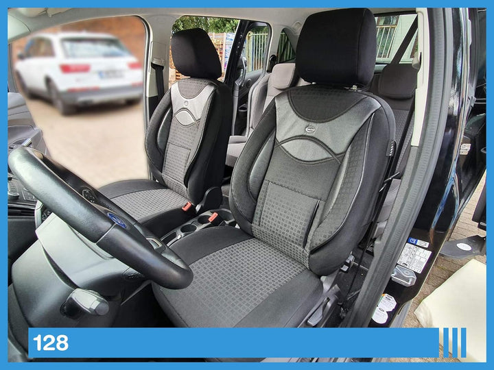 BREMER SITZBEZÜGE Mass Sitzbezüge kompatibel mit Mercedes E-Klasse W212/S212 Fahrer & Beifahrer 128