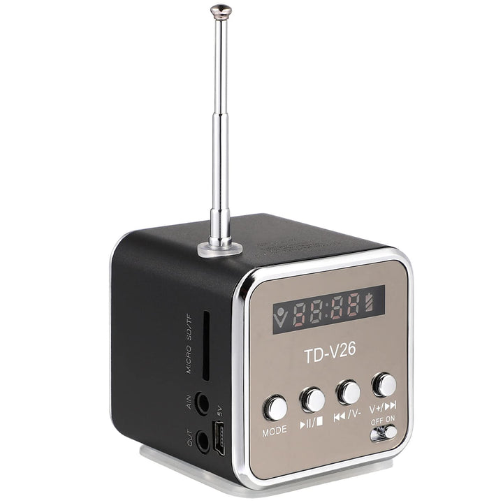 iplusmile Td-V26 Digital Lautsprecher Mini Lautsprecher Fm Radio Stereo Mp3 Mp4 Musikplayer Unterstü