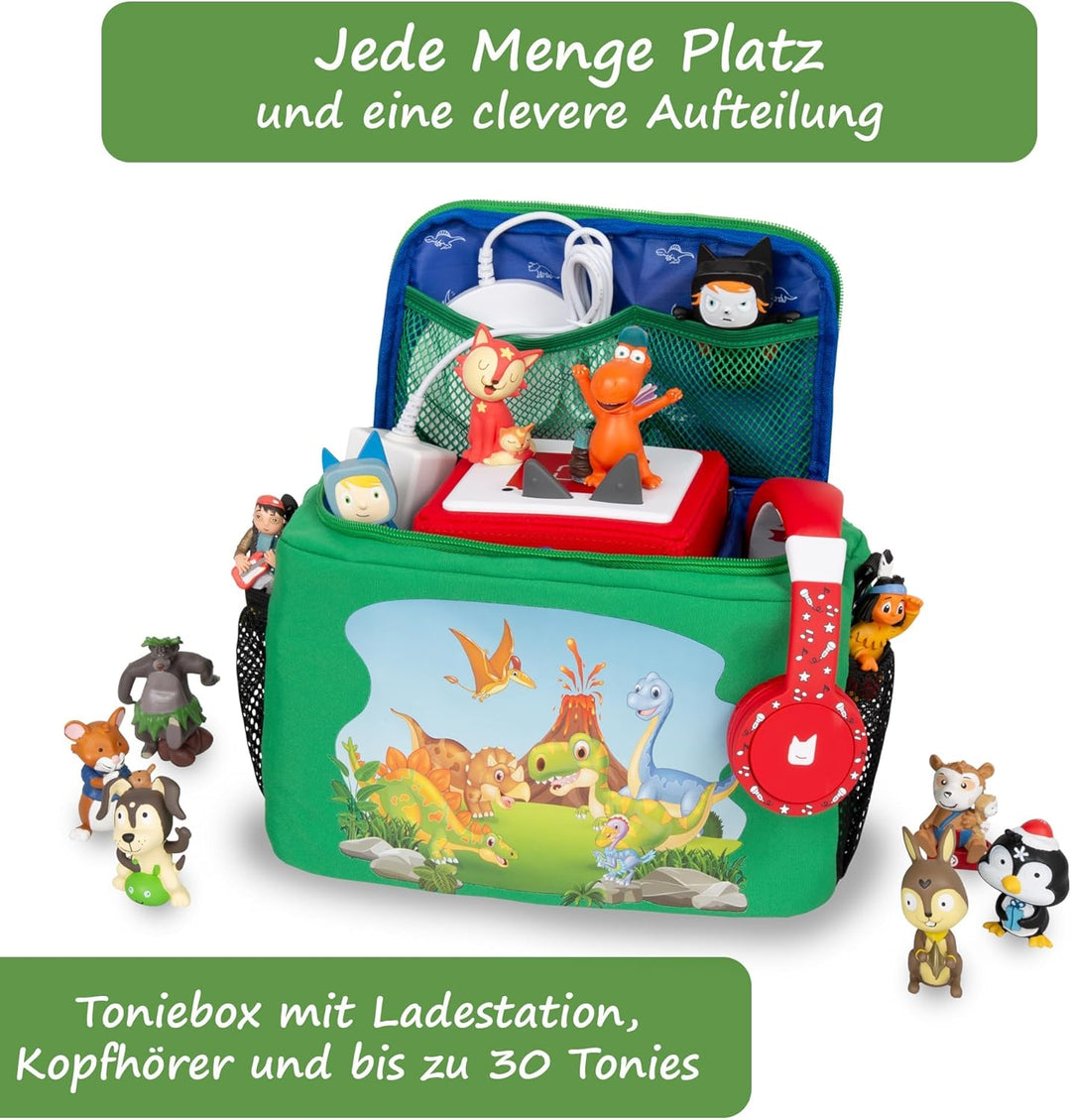 GRINSEZWERGE Tasche für Toniebox und bis zu 30 Tonie Figuren - 12 Motive | Aufbewahrung für Tonies H