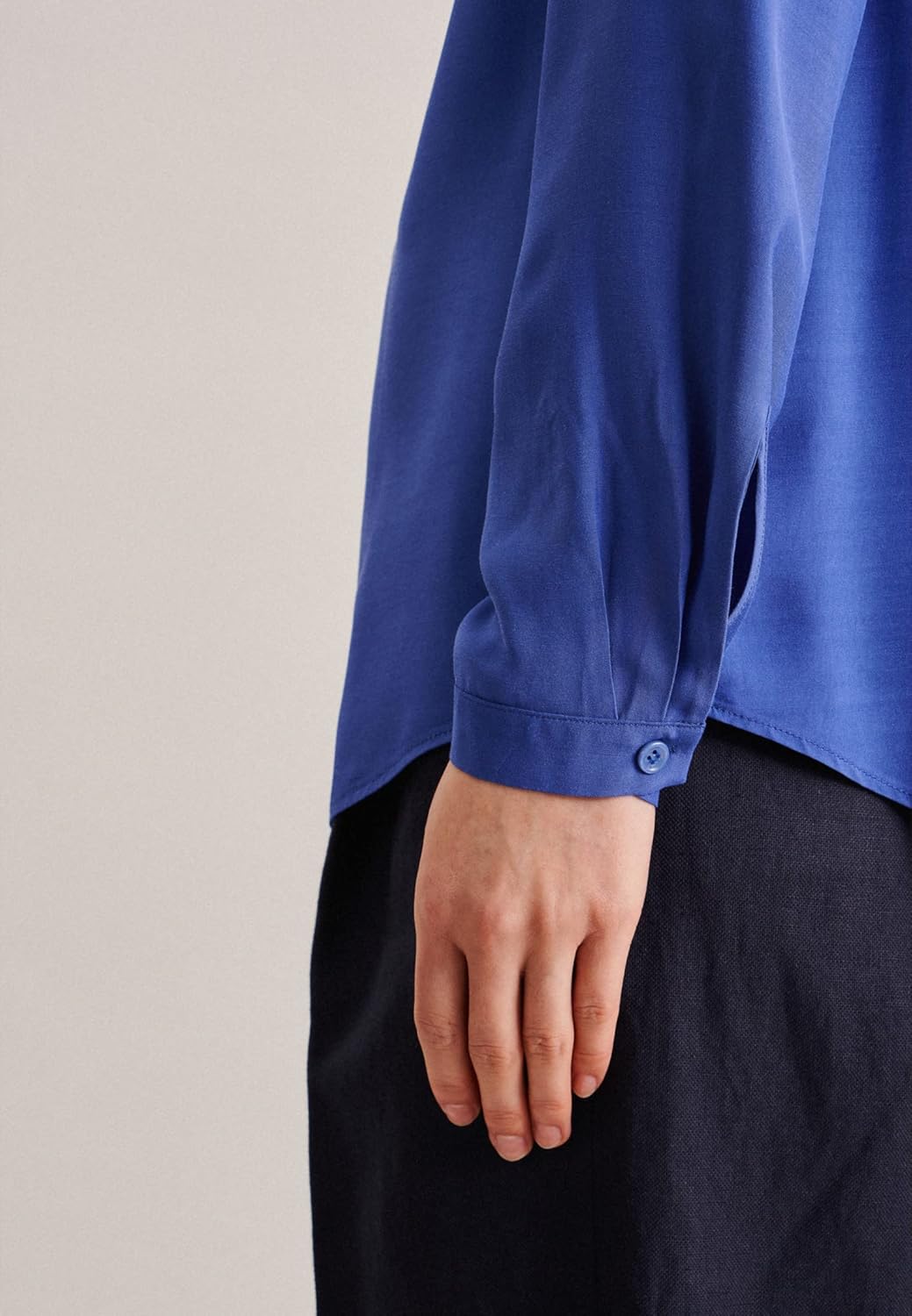 Seidensticker Damen Regular Fit Langarm Bluse 34 Dunkelblau, 34 Dunkelblau