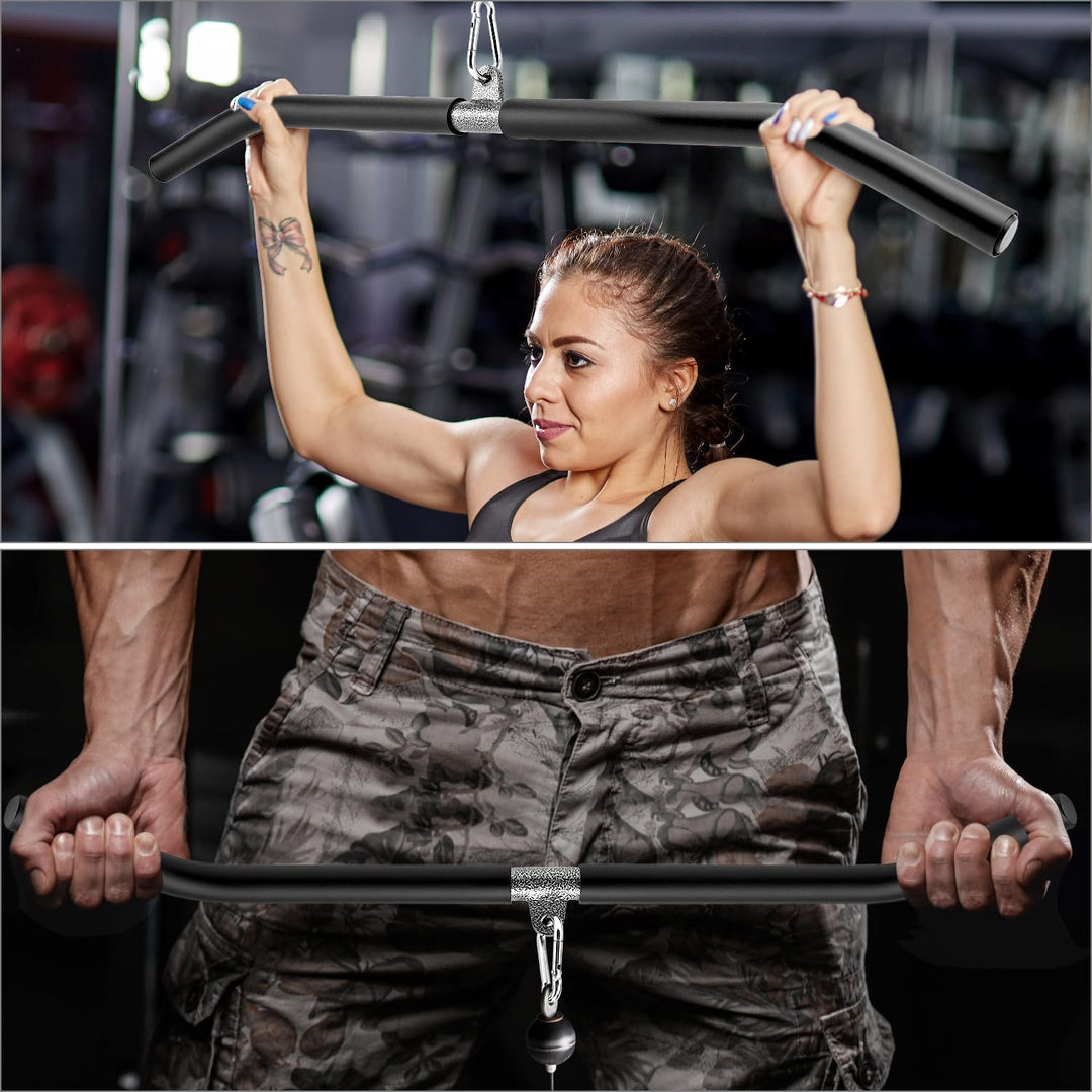 QWORK® 85 cm Latzugstange, Fitness-Latzugstange, für Trizepsdrücken und Krafttraining für den Oberkö