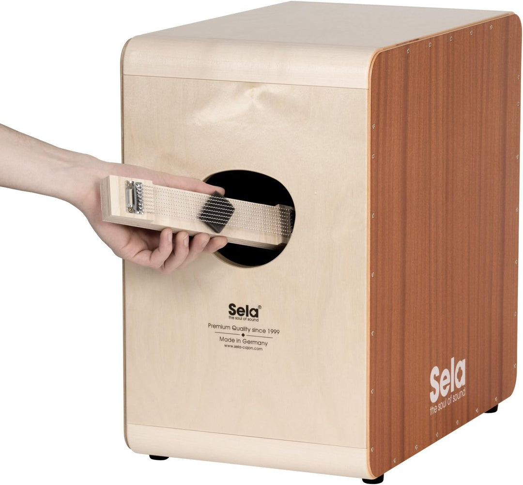 Sela SE 099 Bass Cajon, 15 mm Birkenkorpus, 2 Spielflächen, Sela Snare System, Made in Germany, Natu