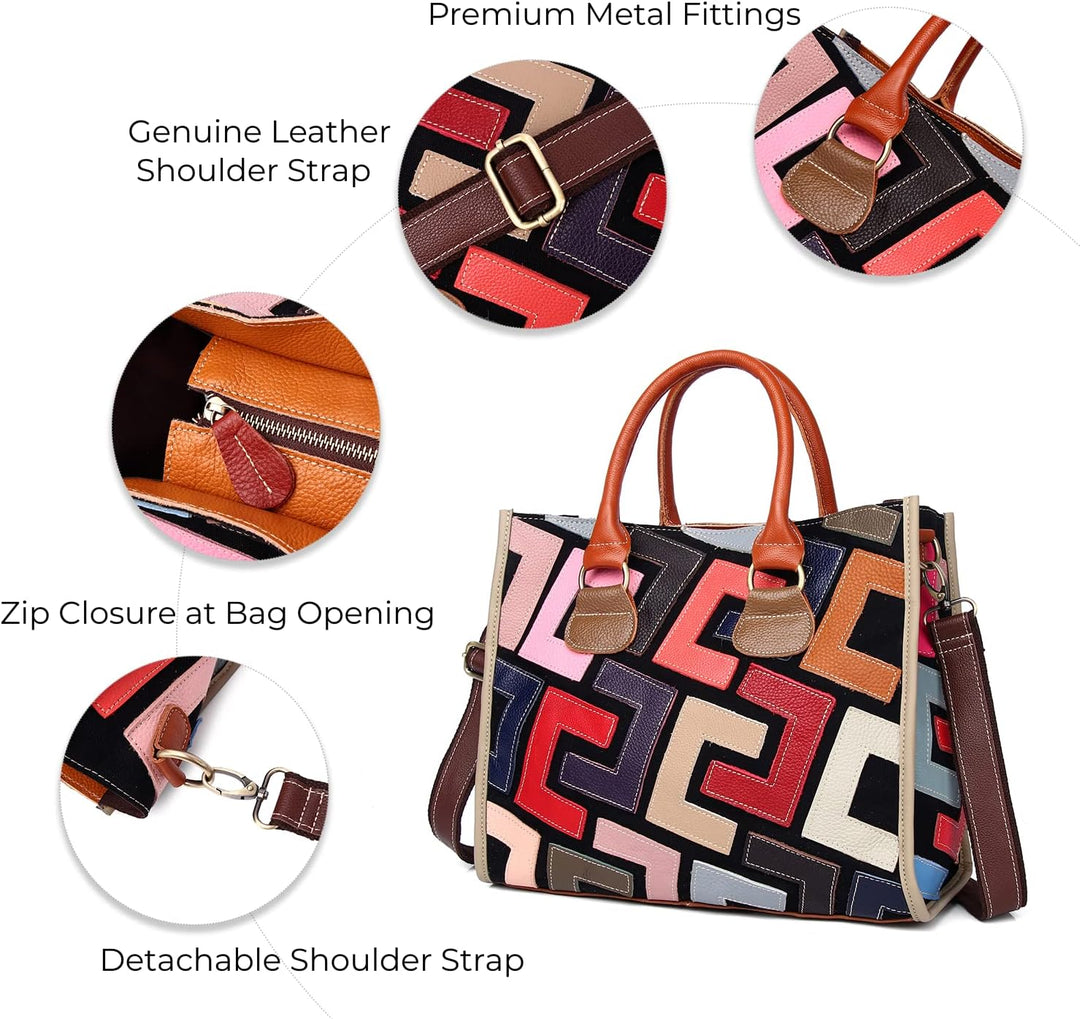 Eysee Handtasche Damen Leder - Umhängetasche Echtleder Handtaschen Henkeltaschen Schultertasche Mehr