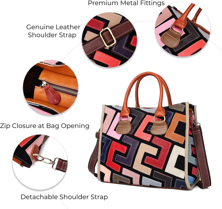 Eysee Handtasche Damen Leder - Umhängetasche Echtleder Handtaschen Henkeltaschen Schultertasche Mehr