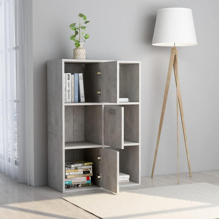 WIFESE 60x29,5x90 cm Lagerschrank Bücherregal Sideboard mit 6 Fächern Lagerregal Regale Holzregal Bo