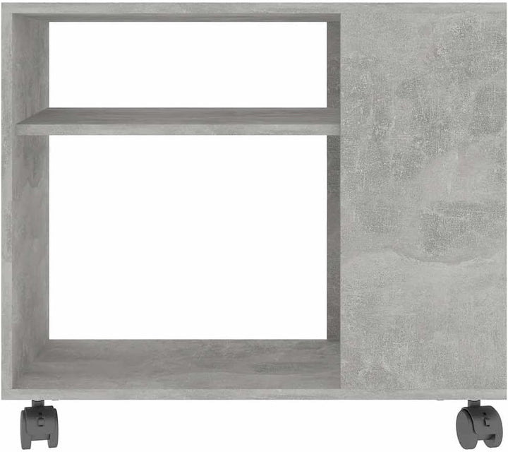 vidaXL Beistelltisch mit 2 Ebenen 4 Rollen Couchtisch Wohnzimmertisch Sofatisch Kaffeetisch Tisch Te