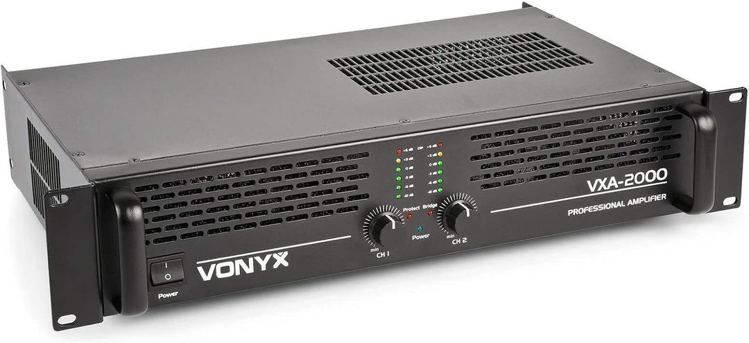 Vonyx VXA-2000 PA-Verstärker 2000 Watt mit Brückenschaltung und SMT