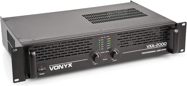 Vonyx VXA-2000 PA-Verstärker 2000 Watt mit Brückenschaltung und SMT