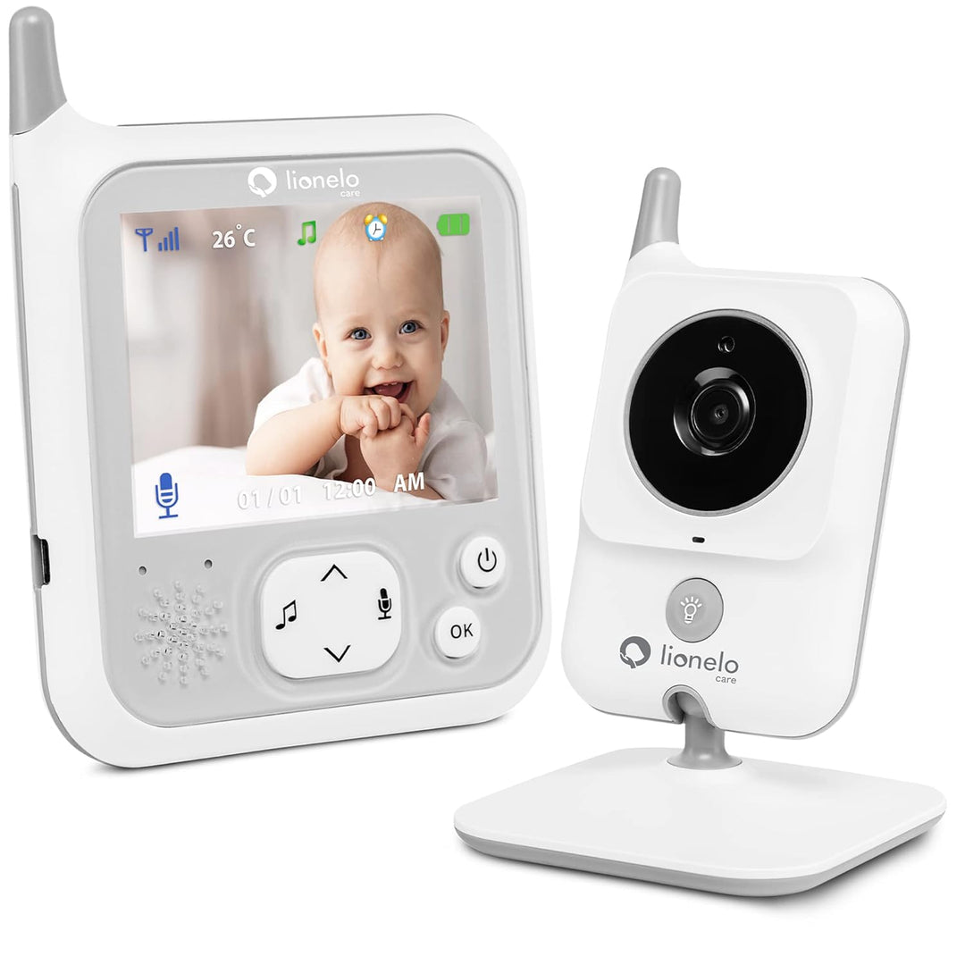 LIONELO Babyline 7.1 Babyphone mit Kamera und Empfänger, Reichweite bis zu 260 m, Kommunikation in b