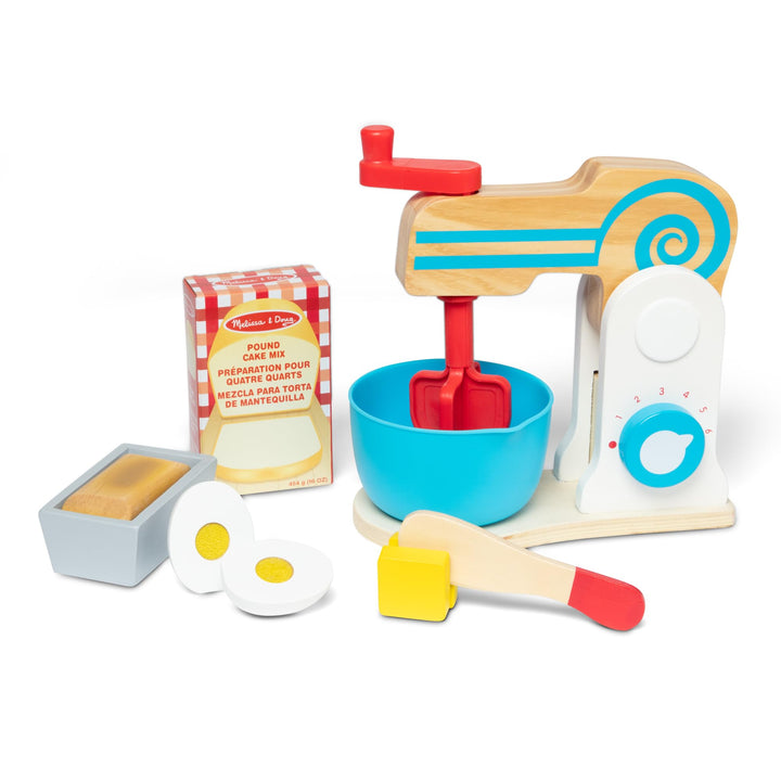 Melissa & Doug Kuchenmixer-Set aus Holz Mit nummeriertem Rad | Rollenspiel Spielzeug | Essen für Kin
