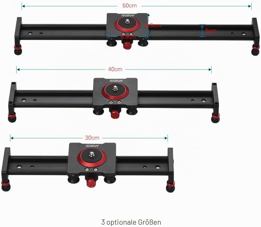 Andoer Slider Dolly Video Slider Dolly Kamera Track Slider Foto Aluminiumlegierung f¨¹r DSLR-Kamera