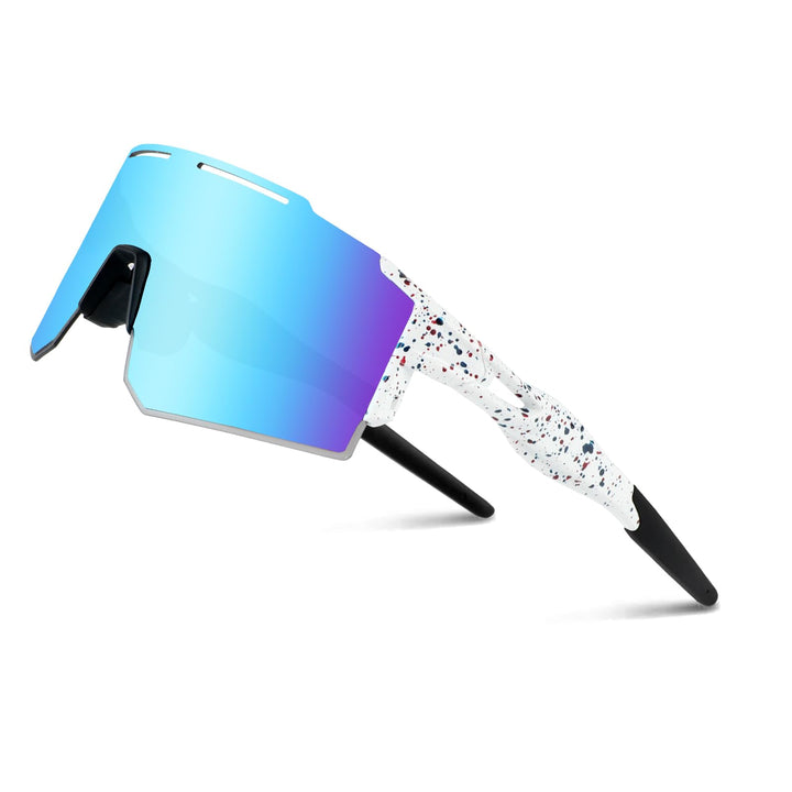 Fahrradbrille Sonnenbrille,Sportbrillen Herren Damen UV400 Sportbrille Schnelle Brille mit 1 oder 3
