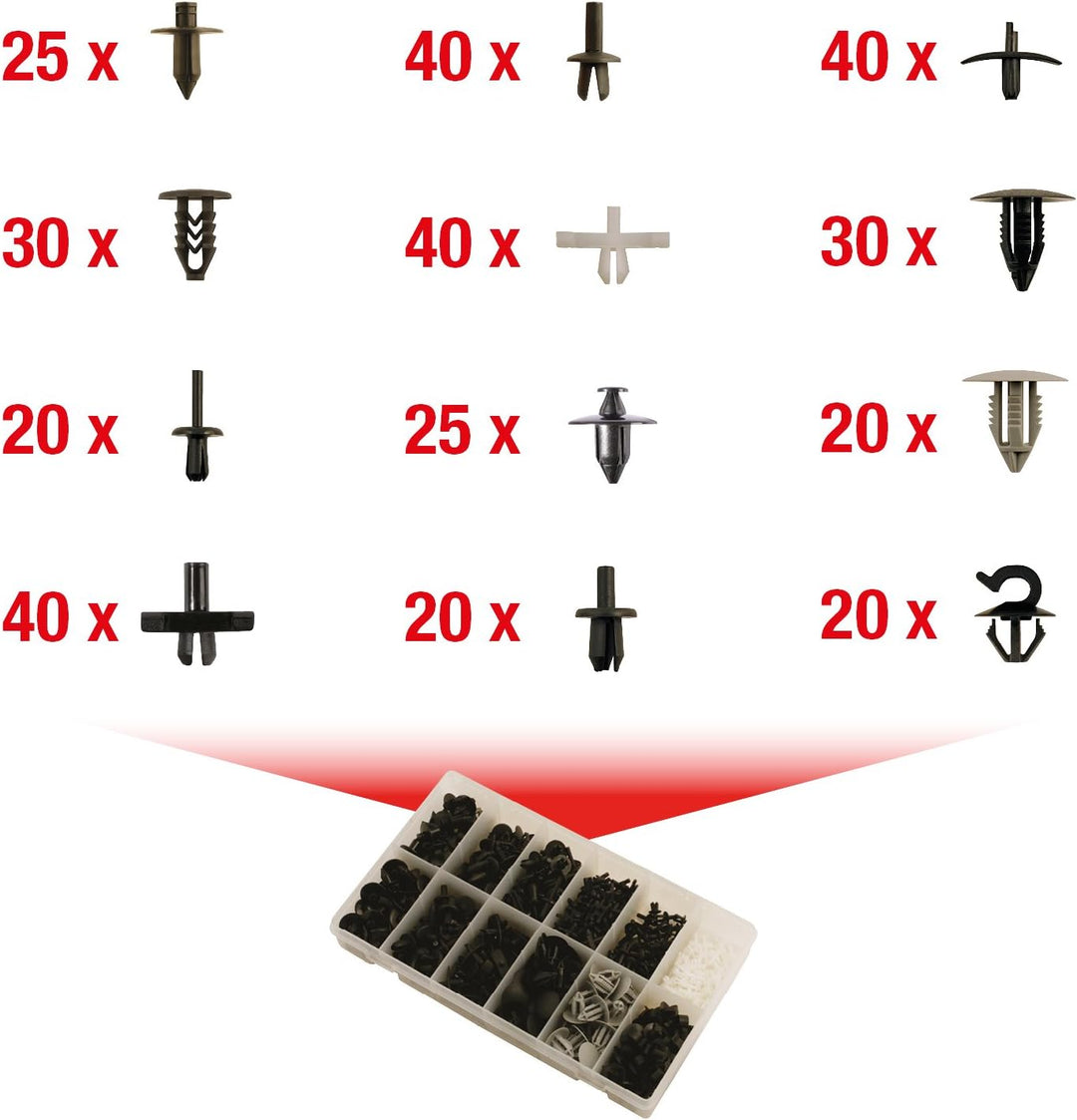 KS Tools 420.0700 Befestigungs-Clip-Satz für Volvo, 350-tlg.