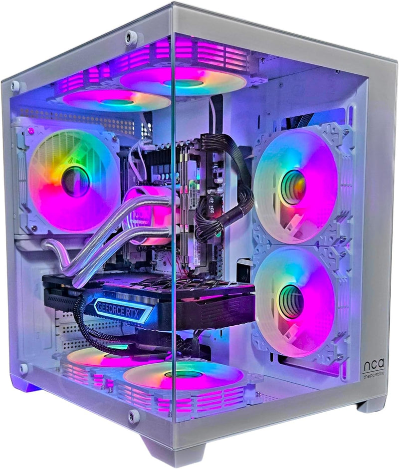 Gaming PC Phantom White | GeForce RTX 4060 | Intel XEON 10 Kerner | RGB Lüfter mit Fernbedienung | W