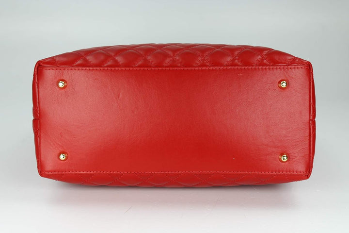 Belli edle italienische Echt Nappa Leder Damentasche Henkeltasche Umhängetasche gesteppt - 34x25x17