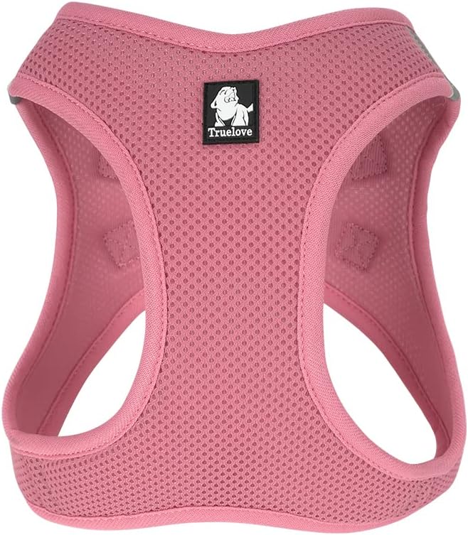 True Love Hundegeschirr Soft Air Mesh Verstellbare Reflektierende Haustierweste für kleine und mitte