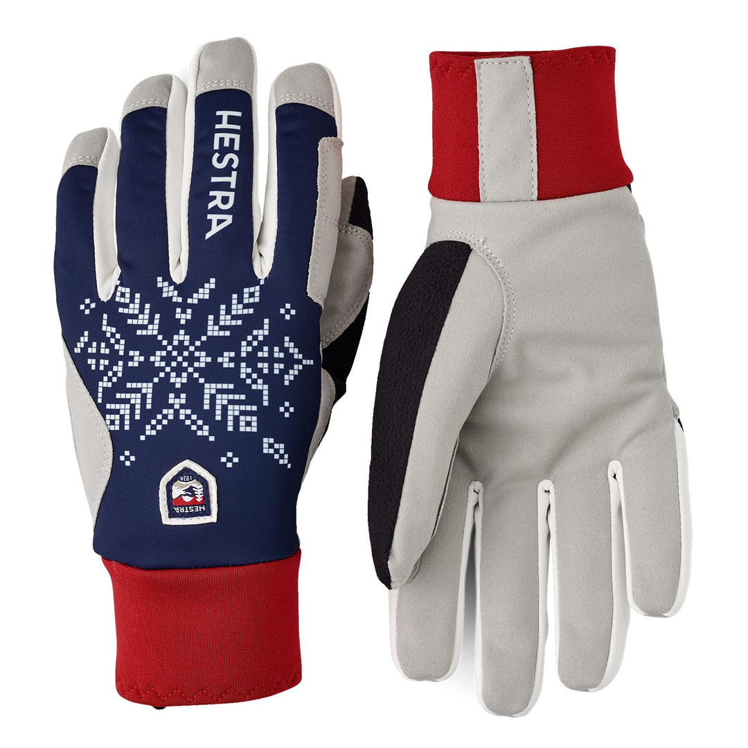 Hestra Women´s XC Primaloft 5-Finger Glove Dunkelmarineblauer Aufdruck 7, Dunkelmarineblauer Aufdruc