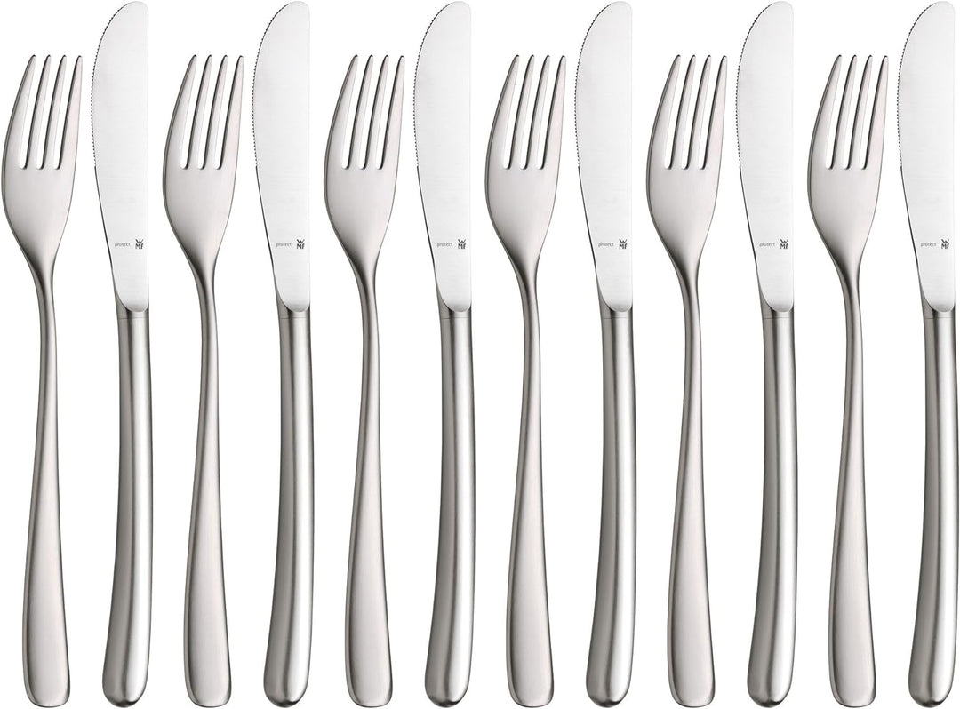 WMF Vision Dessertbesteck 12teilig, Vorspeisebesteck für 6 Personen, Frühstücksbesteck, Cromargan pr
