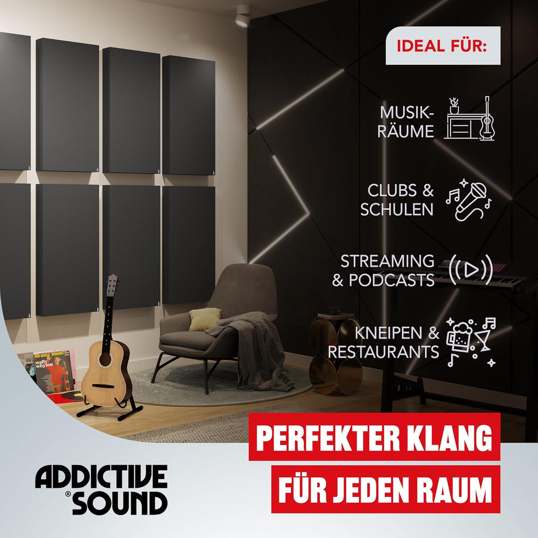 Addictive Sound Schalldämmung Wand 100x50x11cm Standard - Akustikpaneele Wand - Schallabsorber Wand