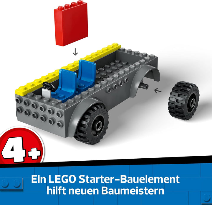 LEGO City Feuerwehrleiterfahrzeug - Feuerwehrauto Spielzeug mit 2 Feuerwehrmann Minifiguren für Jung