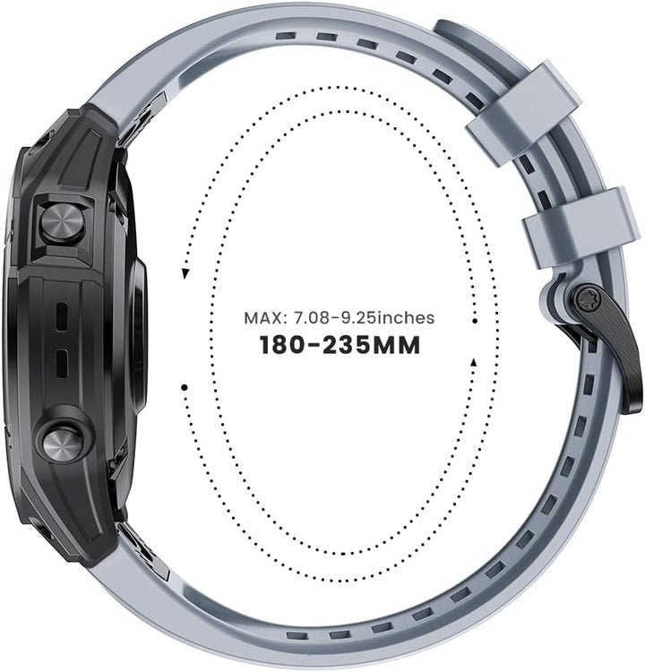 ANBEST Armband für Garmin Fenix 7X Pro/6X Pro/Fenix 5X Armband, 26mm Schnelle Passform Ersatzarmband