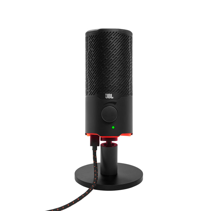 JBL Quantum Stream Mikrophon – USB-Mikrofon mit zweifachem Kondensator für Streaming, Aufnahmen und