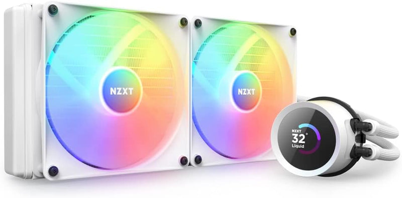 NZXT Kraken 280 RGB - RL-KR280-W1-280mm AIO CPU Wasserkühlung - 1,54" LCD Display 240x240-2x140mm RG