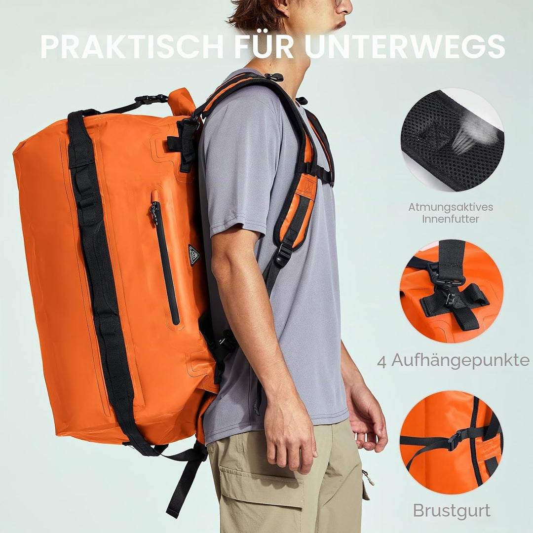 Haimont wasserdichter Rucksack, vielseitig wasserdicht Tasche, Dry Bag komfortabel, RollTop, Strand,