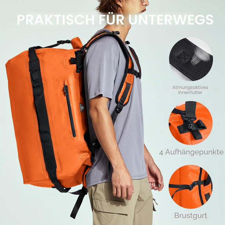 Haimont wasserdichter Rucksack, vielseitig wasserdicht Tasche, Dry Bag komfortabel, RollTop, Strand,