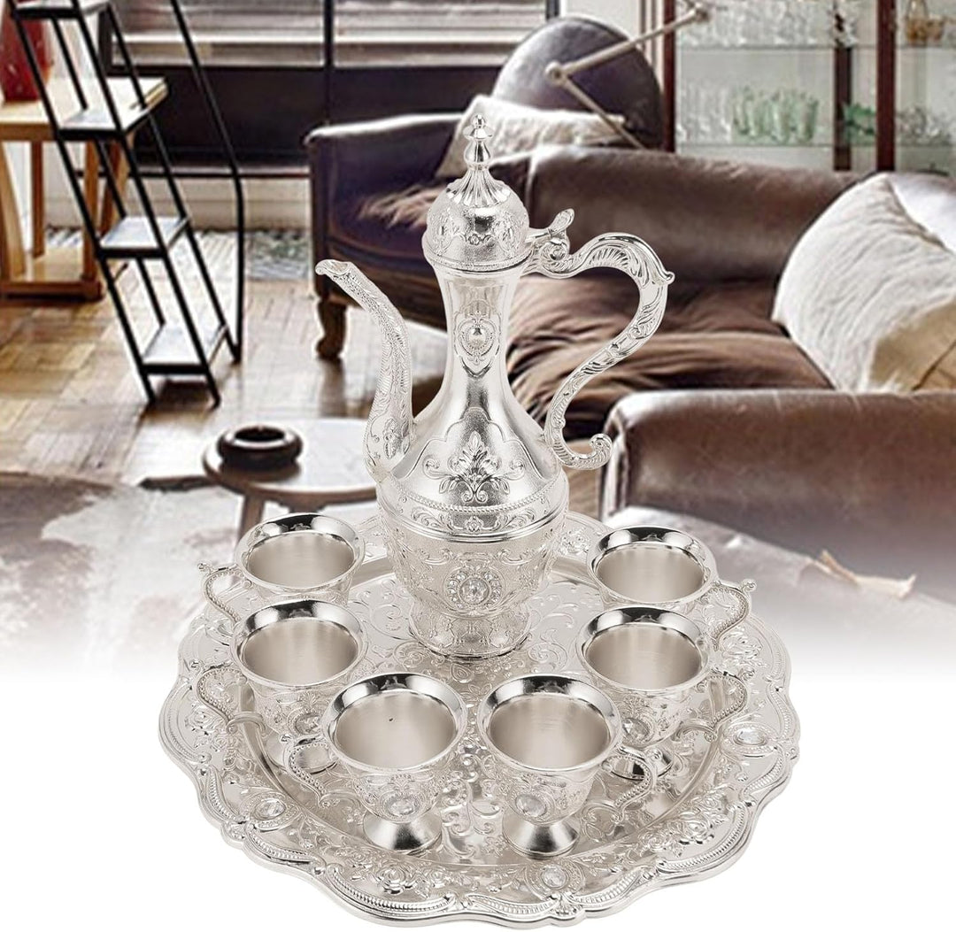 Türkisches Vintage-Kaffeekannen-Set, Retro-Kaffee-Tee-Servierset, Europäischer Stil Weinglas-Topf-Se