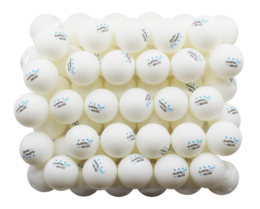 MAPOL 50 weisse 3-Sterne-Tischtennisbälle Premium Training Ping Pong Bälle