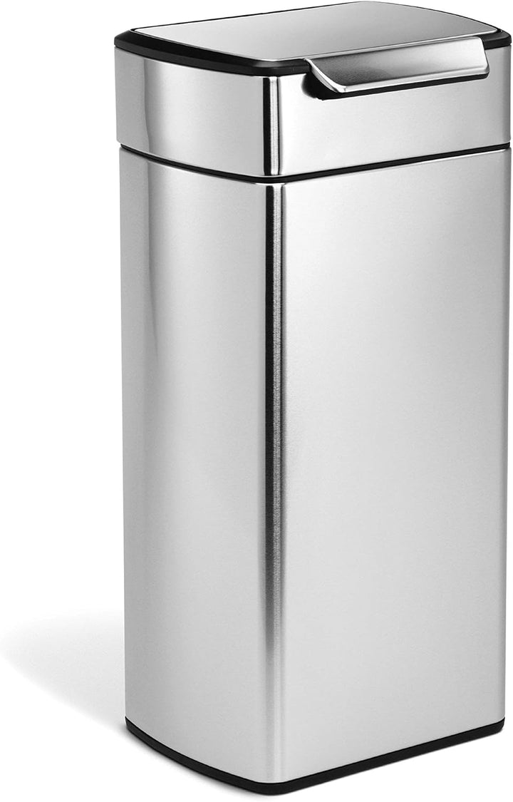 simplehuman CW2015 30 Liter, rechteckiger touch-bar Abfalleimer, Mülleimer Küche, gebürsteter Stahl,
