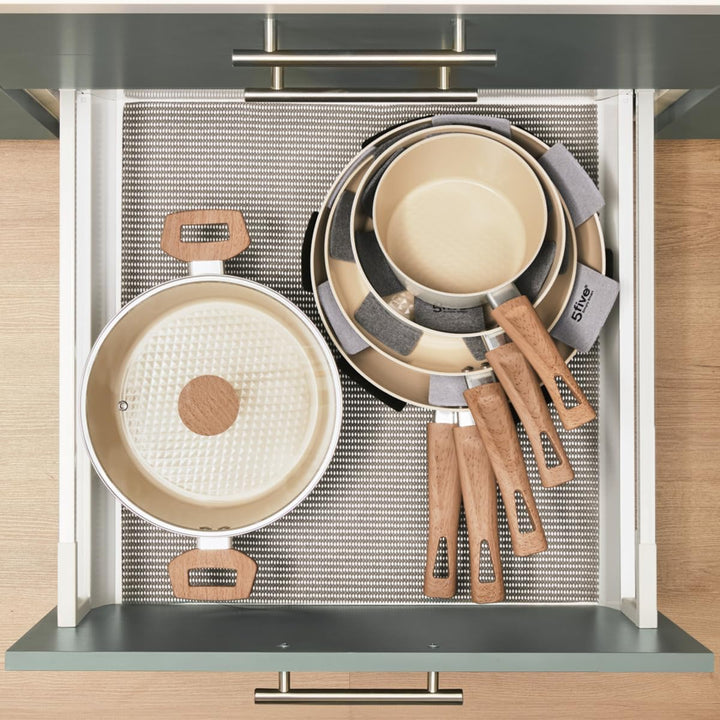 5five - kochtopf "harmony" d24cm aus geschmiedetem aluminium beige