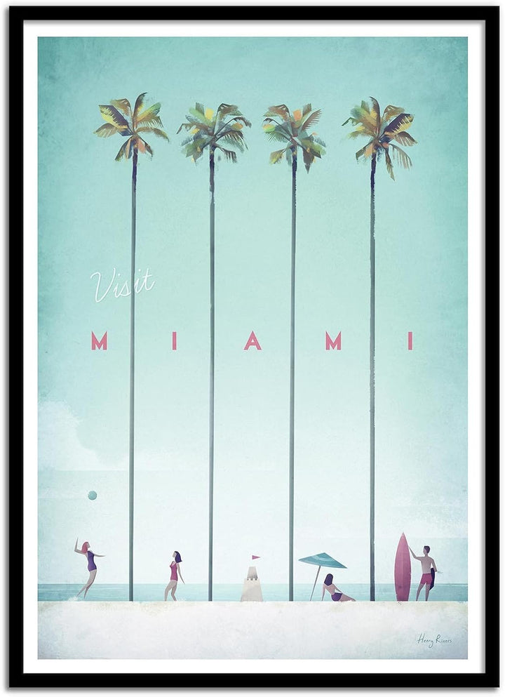 Art-Poster - Visit Miami - Henry Rivers - 50 x 70 cm