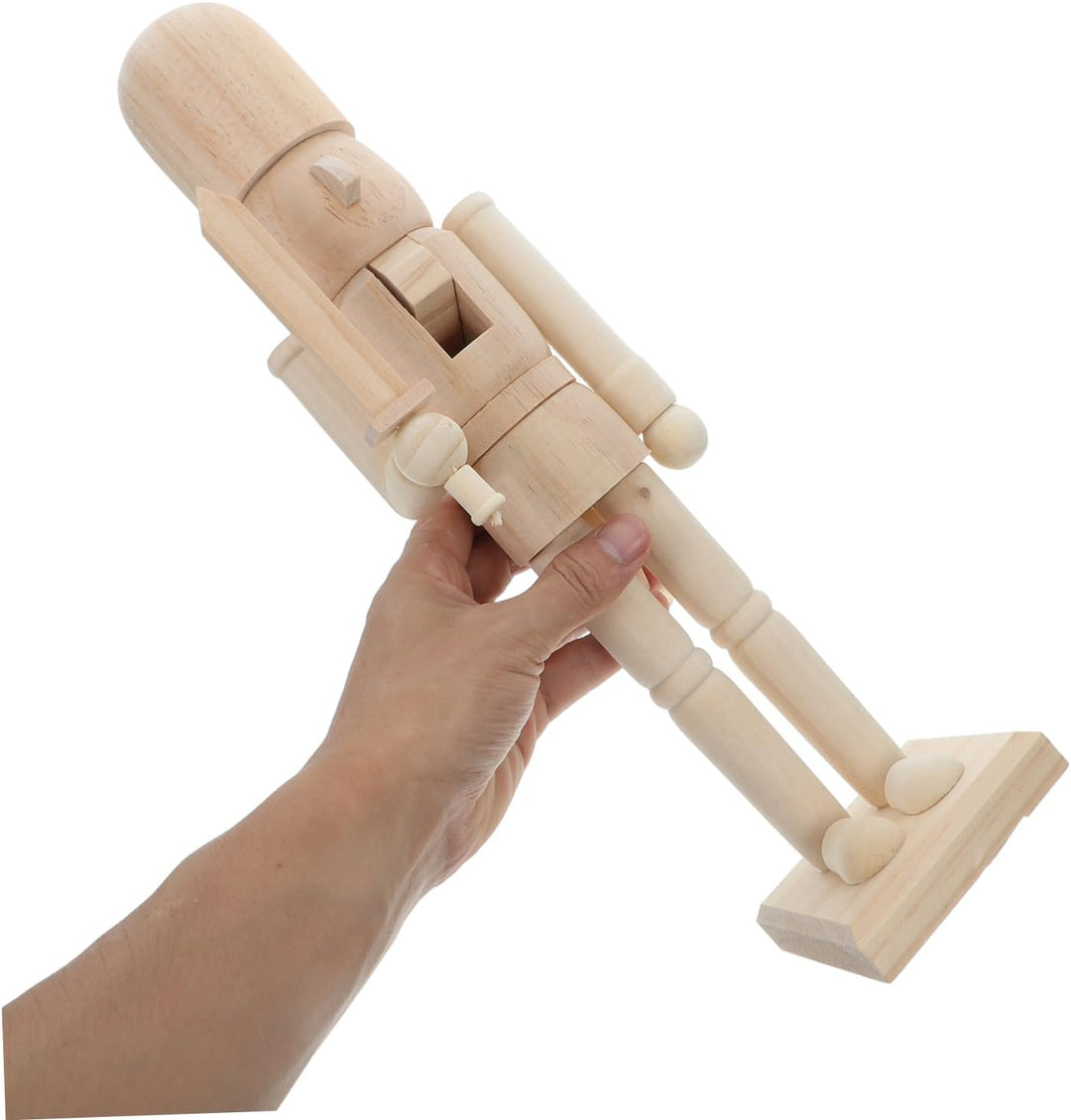 Garneck Marionettenkönigsoldat Dekoration Ornamente unlackierter Nussknacker Heimwerken Tür Dekorati