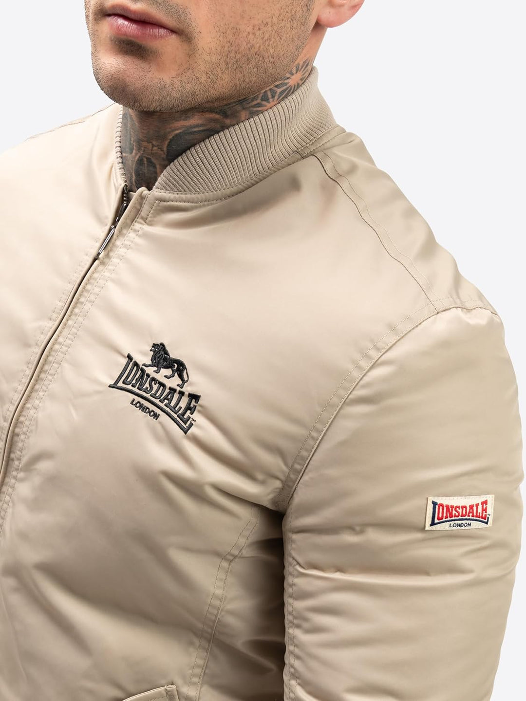 Lonsdale Herren Tern Hill Jacke Sand/Black S, Sand/Black S