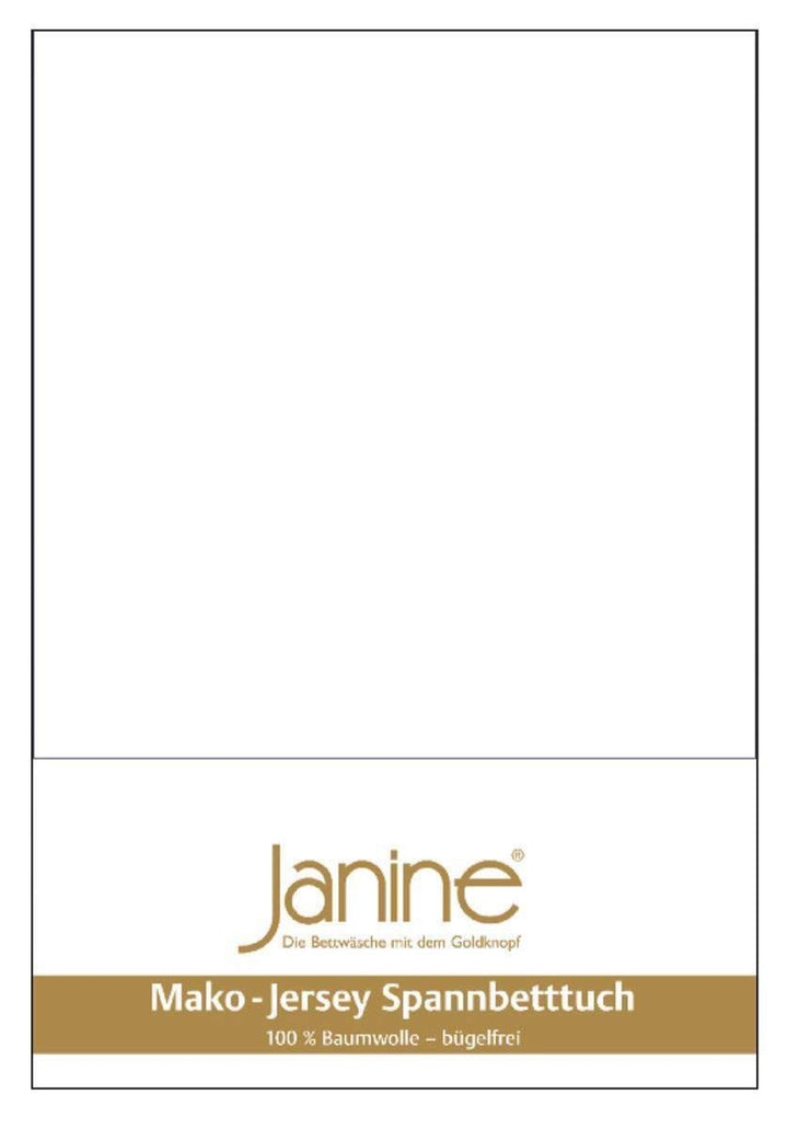 Janine Spannbetttuch 5007 Mako Jersey 140/200 bis 160/200 cm weiss Fb. 10 140/200 cm - 160/200 cm We