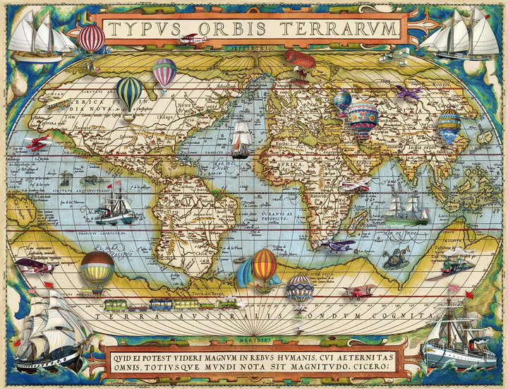 RAVENSBURGER 135921 Around The World 2000 Teile Puzzle für Erwachsene und Kinder ab 12 Jahren