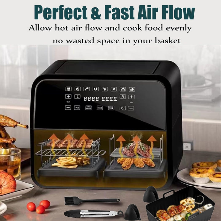 Heissluftfritteuse Zubehör für Ninja-8 Stück Airfryer Zubehör für Ninja Foodi Max Dual Zone AF400EU/