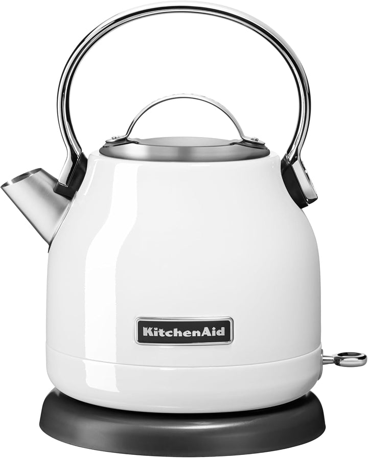 KitchenAid CLASSIC Wasserkocher mit 1,25 L Fassungsvermögen, 1.25 L, weiss, Weiss