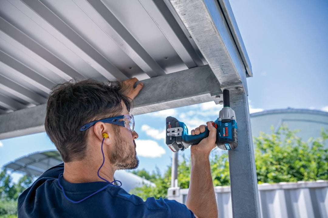Bosch Professional 18V System Akku-Drehschlagschrauber GDS 18V-450 PC Anziehmoment 450 Nm, Losbrechm
