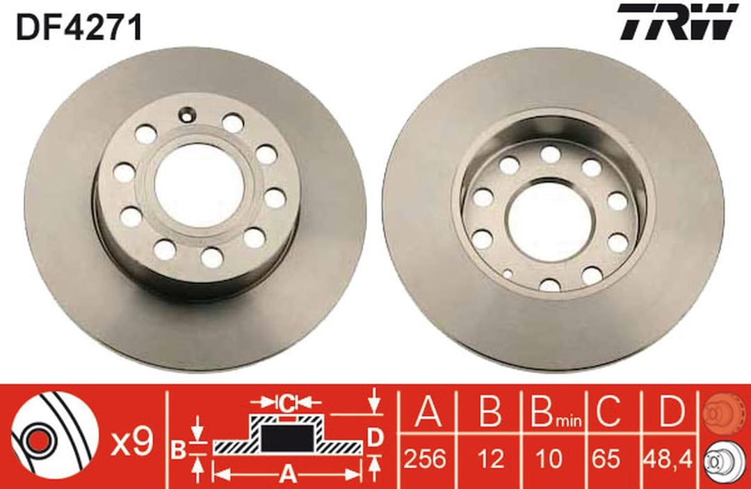 TRW Automotive AfterMarket DF4271 Bremsscheibe - (Paar)