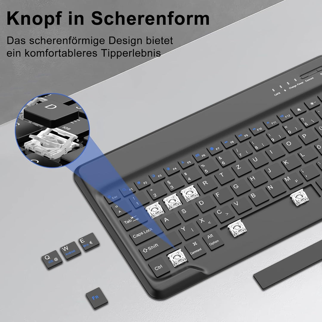 SENGBIRCH Tastatur Hülle für Samsung Galaxy Tab S10 Ultra 14,6 Zoll 2024 - Deutsche QWERTZ Tastatur,