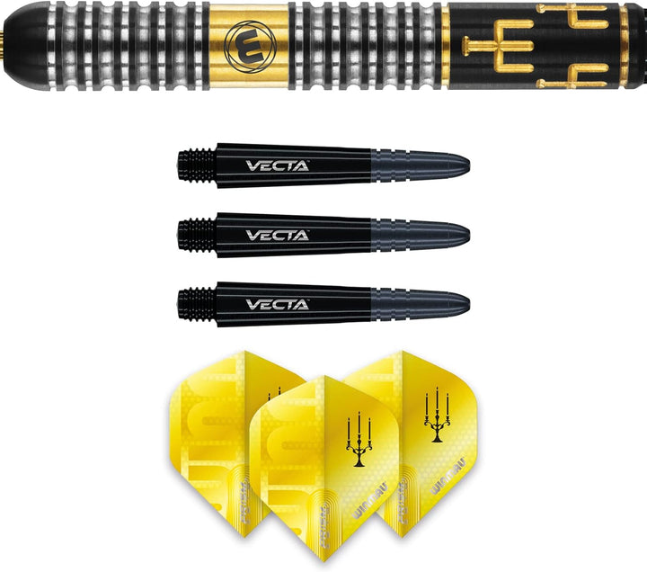 WINMAU Bobby George 24 Gramm Profi Wolfram Softip Dartpfeile Set mit Flights und Schäfte